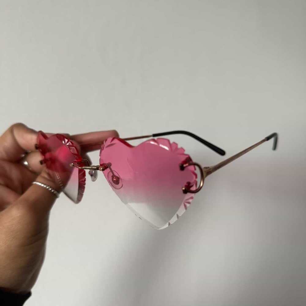 Cartier Pink Heart-Shaped Sunglasses